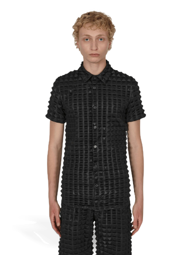 Skjorta Kanghyuk 2.5 Pyramid Embossed Shirt Svart | PS22SSS06 001