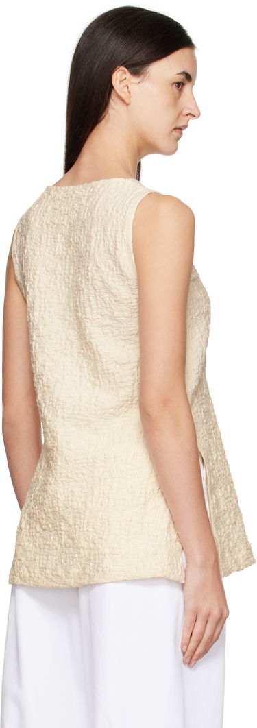 Linne Max Mara Max Mara Textured Sleeveless Top Beige | 2521946058600, 2