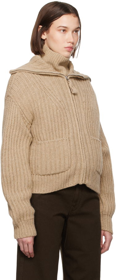 Sweater LEMAIRE LEMAIRE Trucker Collar Cardigan Beige | TO1263 LK1029, 1
