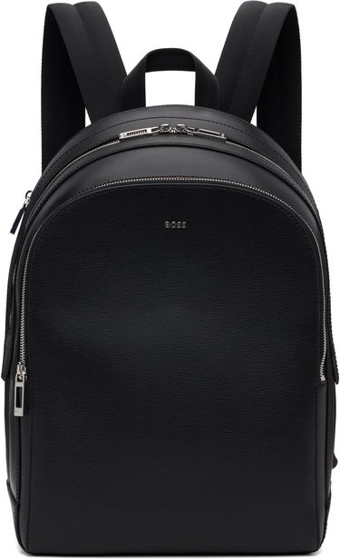Ryggsäck BOSS BOSS Leather Backpack Svart | 50548273, 0