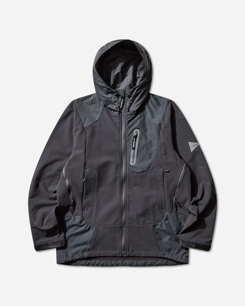 Jacka and wander Hooded Stretch Shell Jacket Grå | 5745221005 023