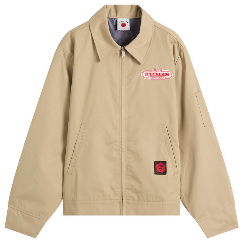 Jacka BBC IceCream IC Supplies Work Jacket, Size Large Beige | IC25305-BRN