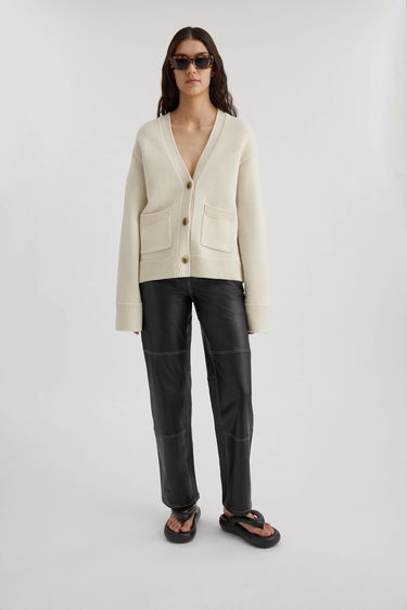 Sweater AXEL ARIGATO Memory Relaxed Cardigan Beige | A0443010, 4