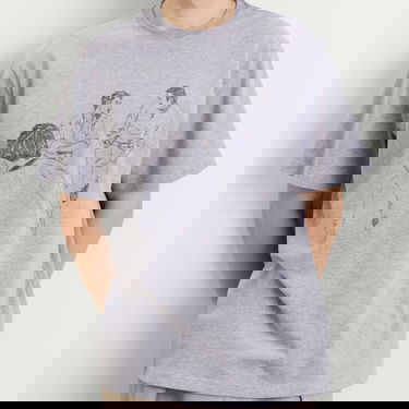 T-shirt JW Anderson JW Anderson Cafe Scene Printed T-Shirt, Size Small Grå | JT0303-PG1510-945, 5