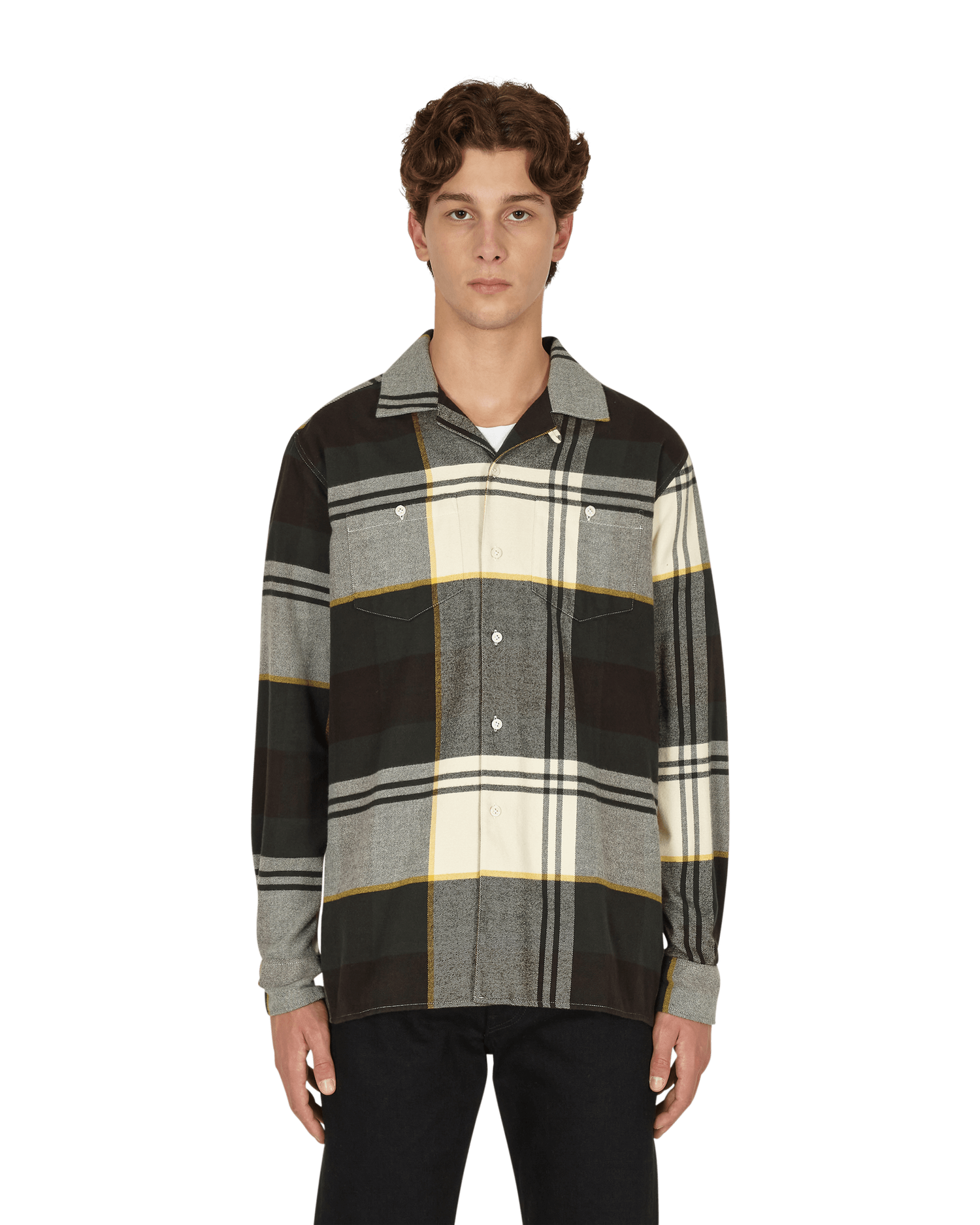 Skjorta Noah Plaid Lightweight Flannel Shirt Flerfärgad | S020FW21 BGW, 1