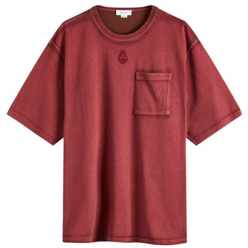 T-shirt Alexander McQueen Alexander McQueen Fade Effect T-Shirt, Size Large Röd | 815068-QTAC6-0634