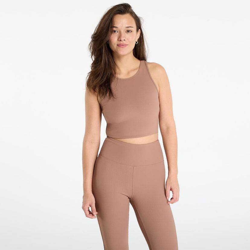 Crop top Urban Classics Ribbed Sports Crop Top Beige | TB7802-02803
