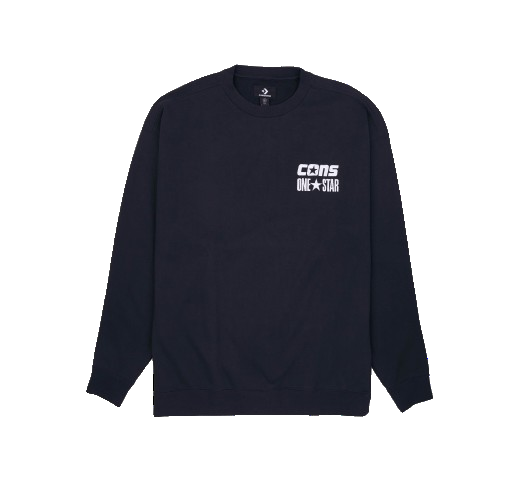 Sweater Converse CONS One Star Crew Sweatshirt Mörkblå | 10026900-A03, 0