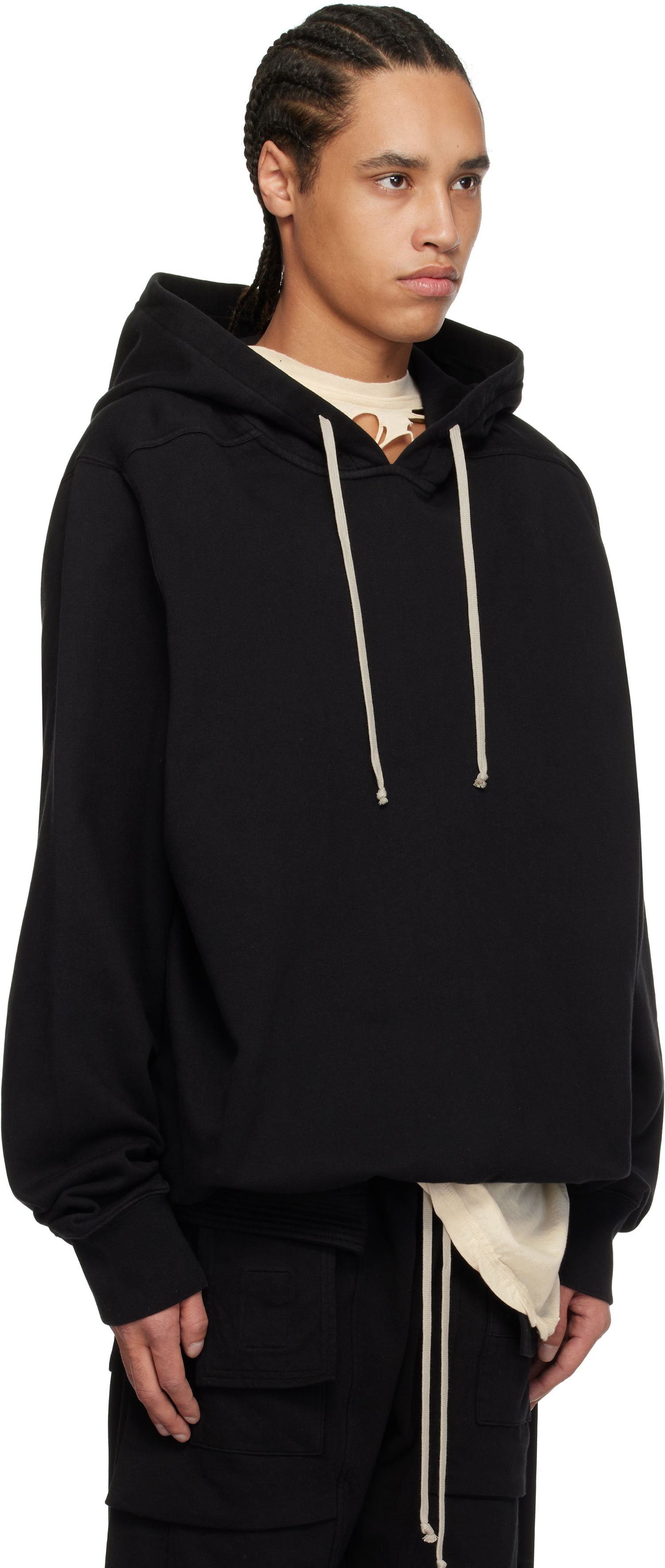 Sweatshirt Rick Owens Rick Owens DRKSHDW Hollywood Oversized Hoodie Svart | DU01E3262 FP, 1