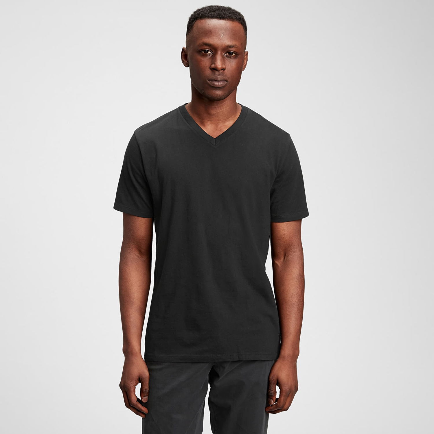 T-shirt GAP T-shirt Classic Vneck Tee True Black M Svart | 440768-03, 1