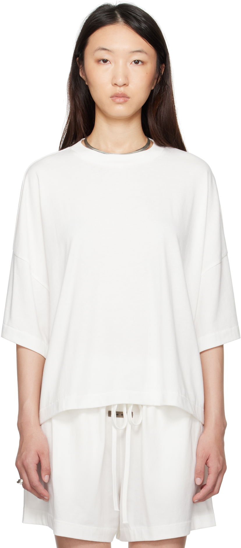 T-shirt Fear of God Fear of God ESSENTIALS Boxy T-Shirt Vit | 125SP255894FW