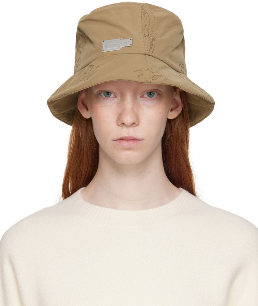 Hatt Feng Chen Wang Feng Chen Wang Quilted Bucket Hat Beige | FUF14AC15K