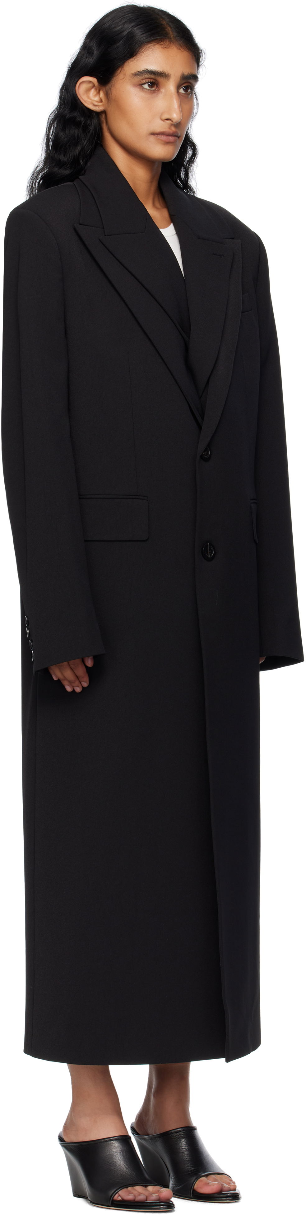 Rockar Jean Paul Gaultier Jean Paul Gaultier Double Layer Coat Svart | 25/03-U-OU010-W002-00, 1