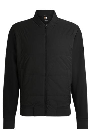 Bomberjacka BOSS Padded Zip-Up Sweatshirt Svart | 50532767