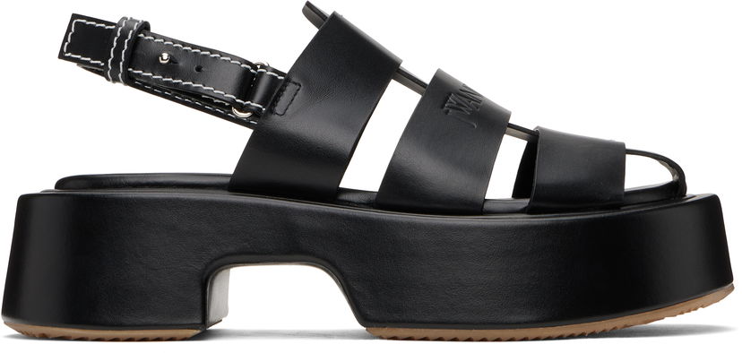 Sneakers och skor JW Anderson JW Anderson Stripe Platform Sandals Svart | SN0099-LA0323