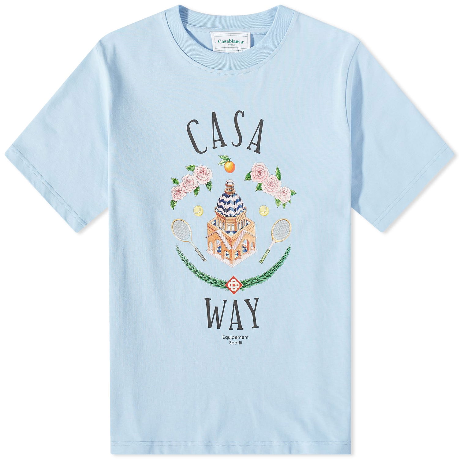 T-shirt Casablanca Casa Way Tee Blå | MS23-JTS-001-26, 0