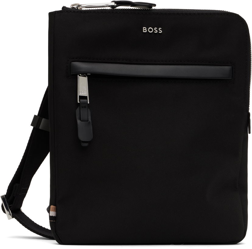 Axelväska BOSS BOSS Canvas Messenger Bag Svart | 50529082