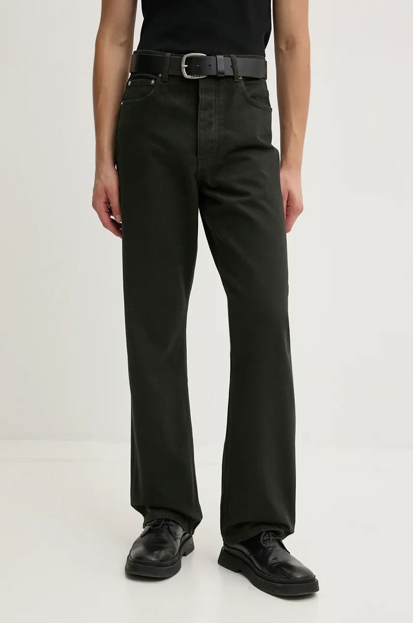 Jeans Nanushka Gannon Straight Leg Jeans Svart | NM24PFPA01497