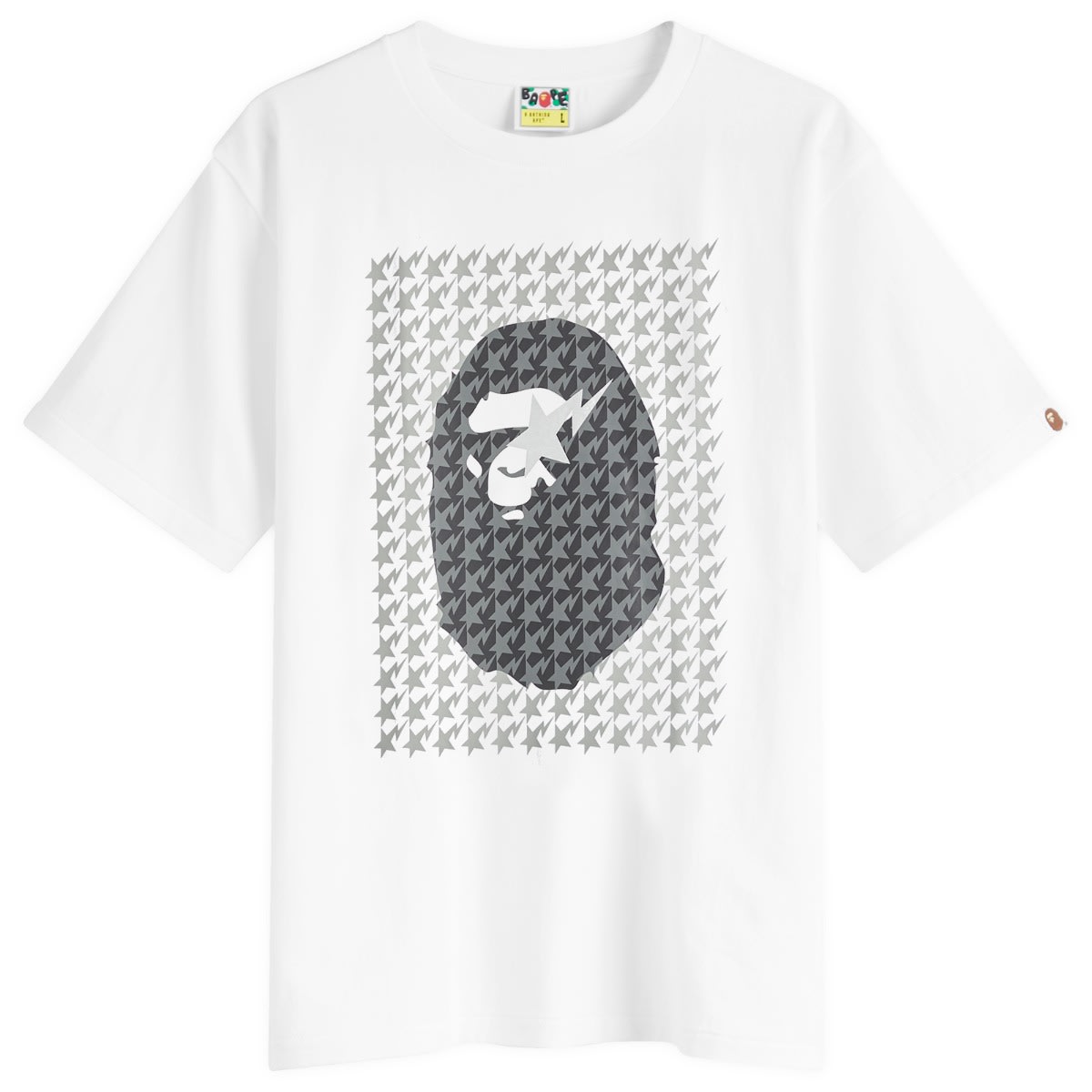 T-shirt BAPE Houndstooth Ape Head Graphic T-Shirt Vit | 001TEK801035M-WH2, 0