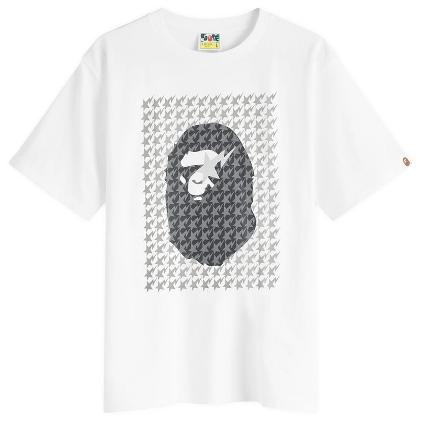 T-shirt BAPE Houndstooth Ape Head Graphic T-Shirt Vit | 001TEK801035M-WH2