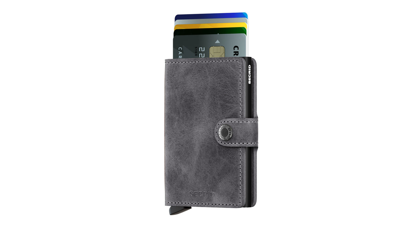 Plånbok Secrid Miniwallet Vintage Grå | MV-Grey-Black, 0