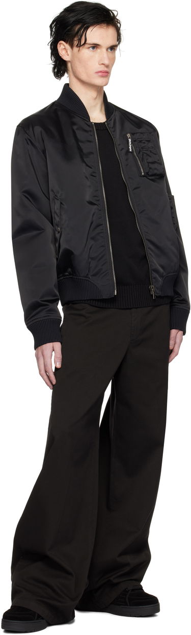Bomberjacka Palm Angels Black Bomber Jacket With Logo Patch Svart | PMEH033S25FAB0011010, 3