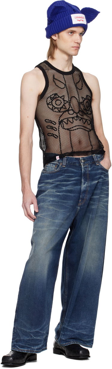 Linne Charles Jeffrey Loverboy Charles Jeffrey LOVERBOY Graphic Net Tank Top Blå | 54080301, 3