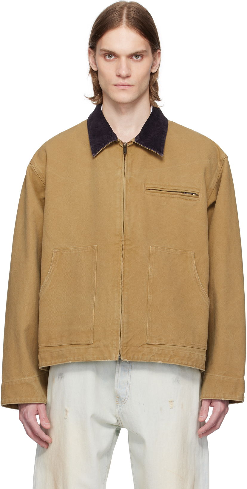 Jacka Ambush AMBUSH Canvas Work Jacket Beige | 12115307