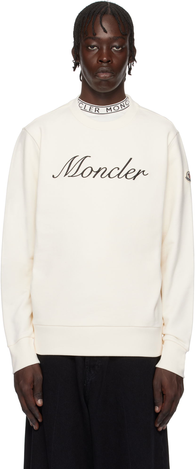 Sweatshirt Moncler Archivio Logo Sweatshirt Vit | K10918G0003389AUJ