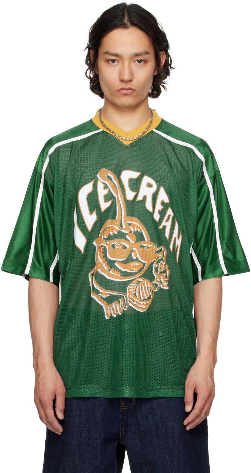 Jersey BBC IceCream ICECREAM Cherry Appliqué Football Jersey Grön | IC25150