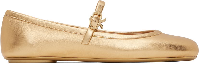 Sneakers och skor Gianvito Rossi Rossi Carla Ballerina Flats Metallisk | G22223-05GOM-NSW