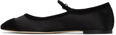 Kläder Aeyde Aeyde Uma Satin Toe-Cap Ballerina Flats Svart | A11-FL-RKLS08FL169-SS25-800-067, 2