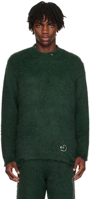 Sweater ADER ERROR Crewneck Distressed Sweater Grön | BMADFWKT0304GN, 0