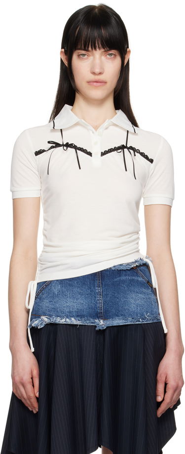 Polotröja Andersson Bell Andersson Bell Halter String Piqué Polo Vit | atb1255w, 0