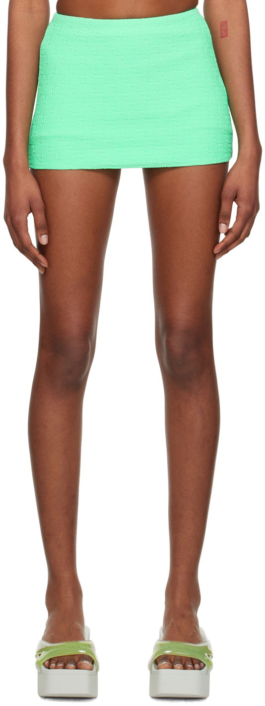 Kjol Alexander Wang Textured Jacquard Miniskirt Grön | 4CC2238038