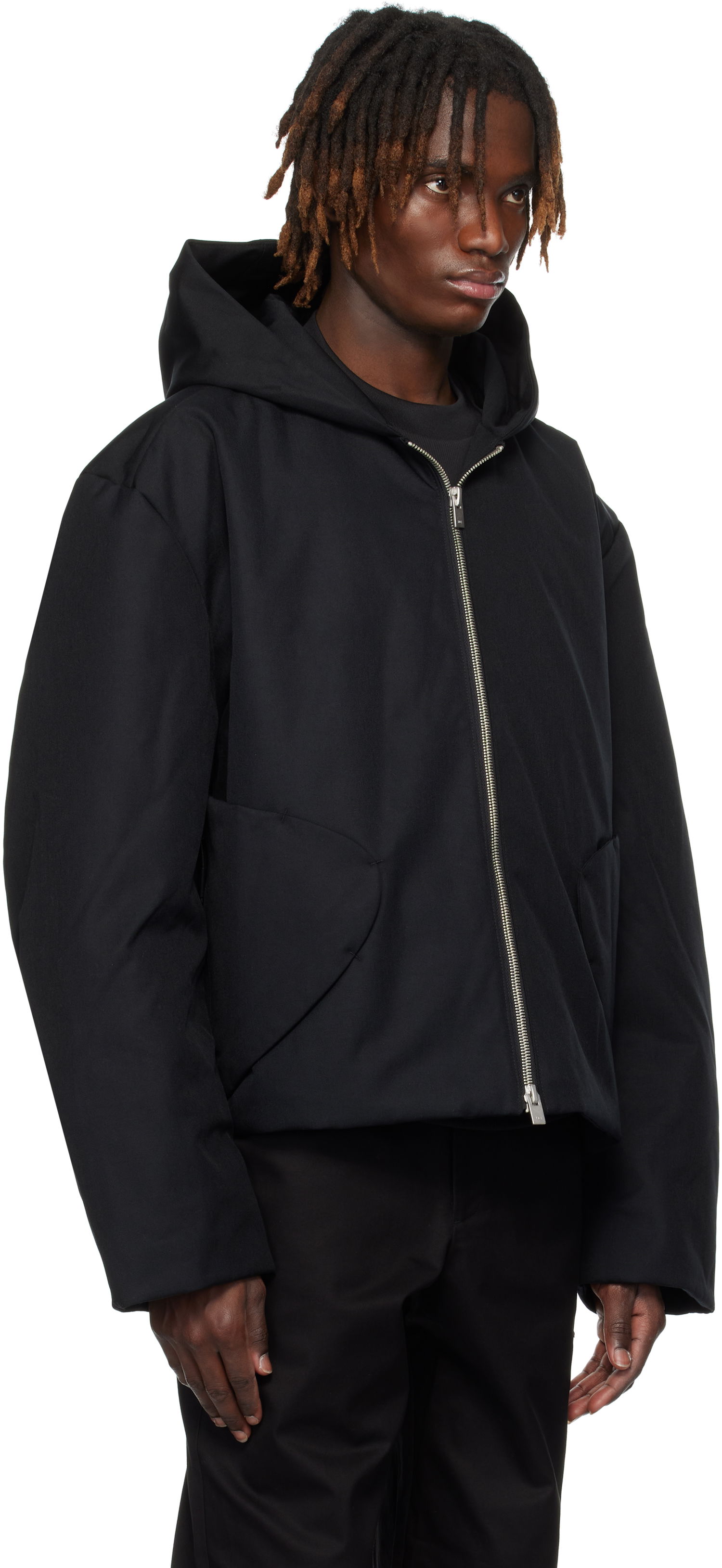 Pufferjacka HELIOT EMIL Heliot Emil Avalanche Hooded Puffer Jacket Svart | PRESS25_M_02_148_BLK01, 1