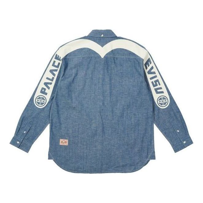 Skjorta Palace Palace x Evisu Classic Denim Shirt Blå | P21EVSHT001