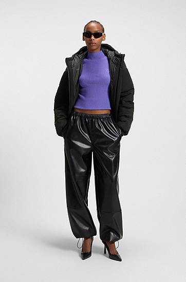 Pufferjacka BOSS Relaxed-fit water-repellent padded jacket with bubble shape Svart | 50547675, 1