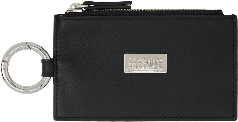 Plånbok Maison Margiela MM6 Maison Margiela Leather Wallet with Ring Svart | SA6UI0031 P8332