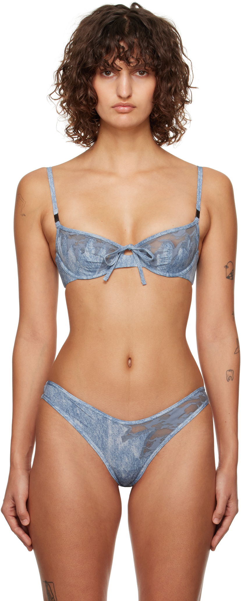 Behå Diesel Balconette-Lace Bra Blå | A15637 0LKBU