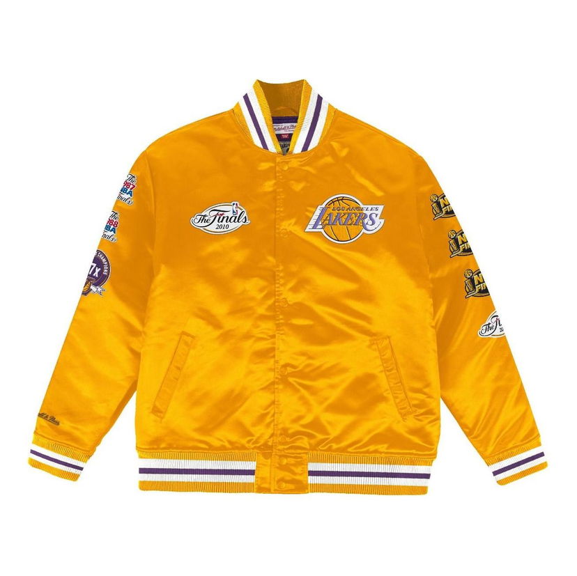 Bomberjacka Mitchell & Ness NBA Champ City Satin Jacket Los Angeles Lakers Gul | OJBF3232-LALYYPPPGOLD