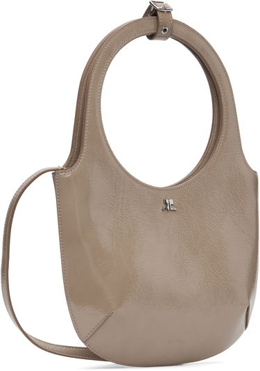 Axelväska Courrèges Courrèges Holy Naplack Leather Shoulder Bag Svart | 325GSA102CR0043, 4