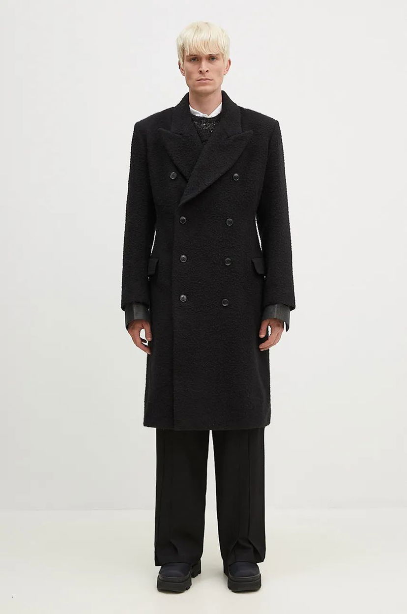 Rockar Martine Rose Double Breasted Shirt Overcoat Svart | 325WT07001