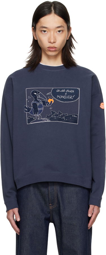 Sweatshirt Moncler Moncler Genius x Gilga Farm Cotton Sweatshirt Mörkblå | K24028G0000289AUJ, 0