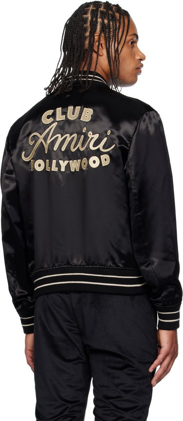 Bomberjacka AMIRI Amiri 'Club Amiri' Satin Bomber Jacket Svart | AMOUBB1056, 2