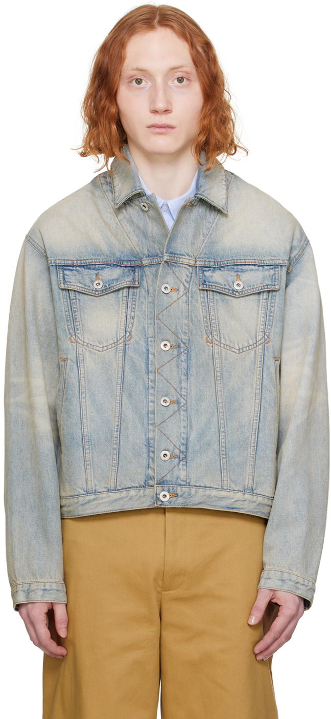 Jacka KENZO Paris Drawn Varsity Denim Jacket Blå | FE55DV3026B8