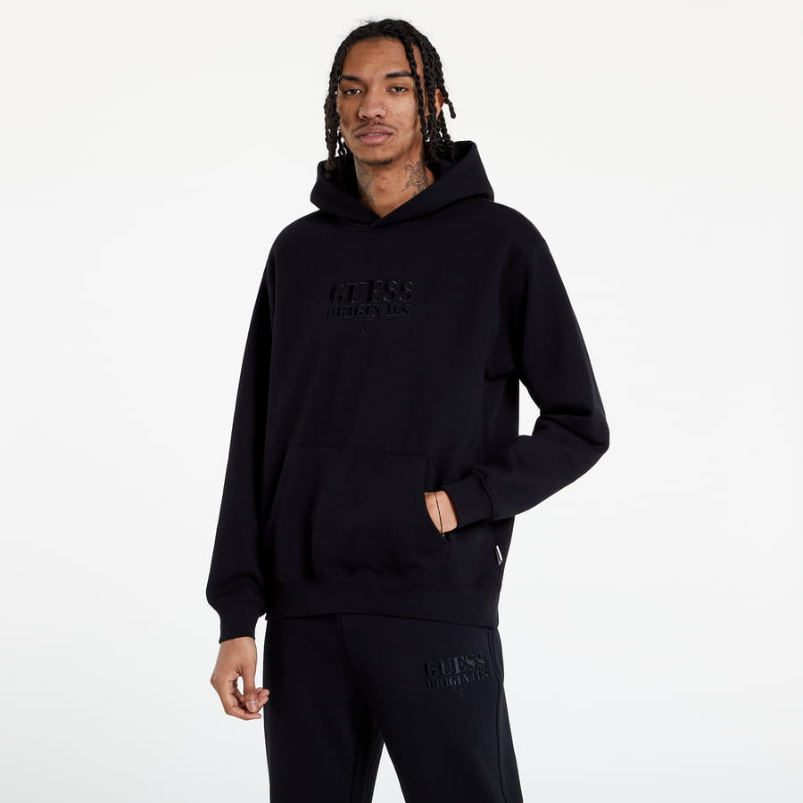 Sweatshirt GUESS Hooded Sweatshirt Svart | M1RQ06K9YH6, 0