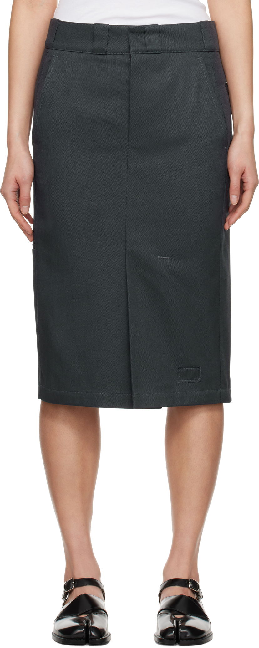 Kjol Maison Margiela Maison Margiela Skater Chino Midi Skirt Grå | S51ME0028 S54042