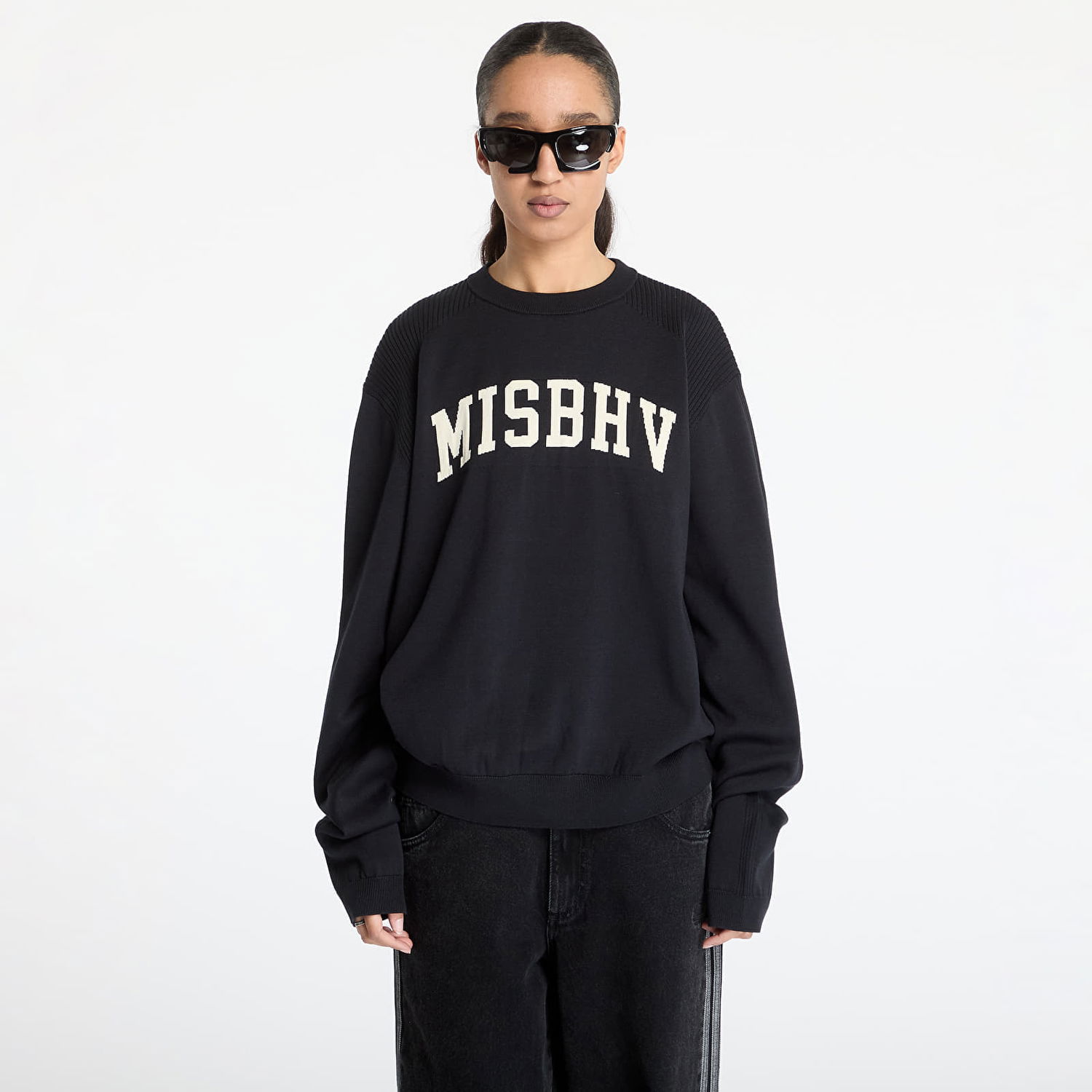 Sweater MISBHV MISBHV Knitted Varsity Crewneck Sweatshirt Svart | 250M701, 0