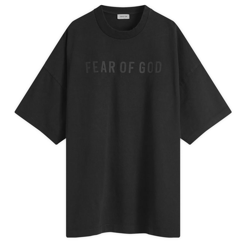 T-shirt Fear of God T-Shirt Text Print Svart | FG24FW50-10155LBHWJ-001